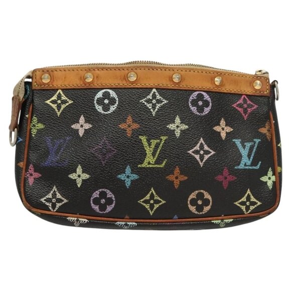 LOUIS VUITTON Monogram Multicolor Pochette Accessoires Black M92648 Auth 123447 - Picture 2 of 16